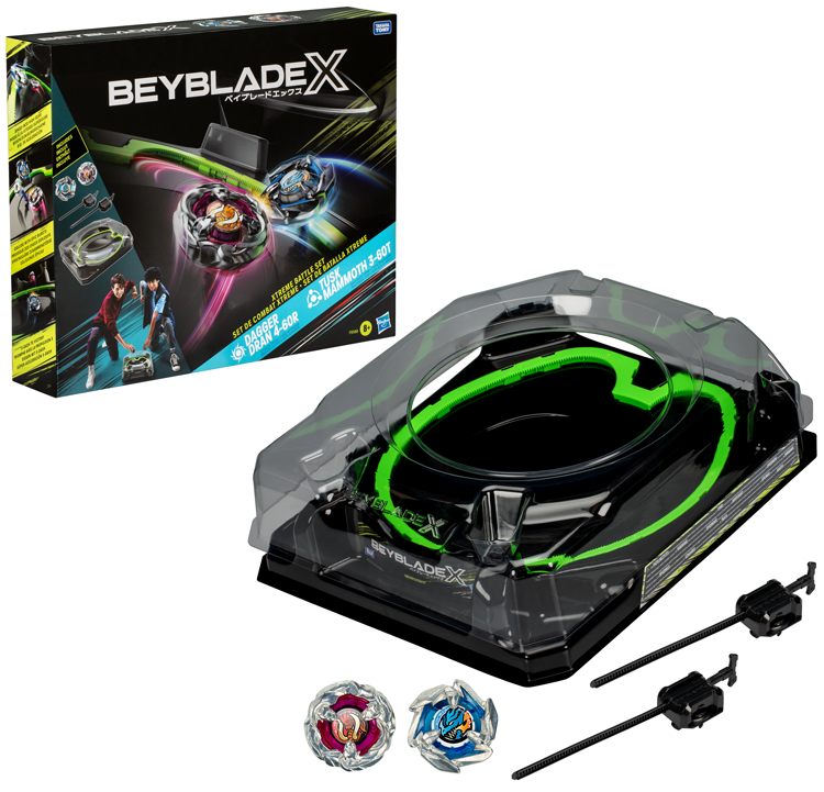 Beyblade X arena and packaging