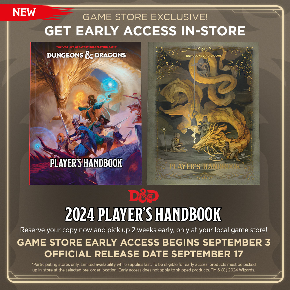 2024 Player's Handbook Local Game Store Early Access social media image