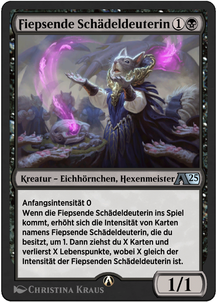 Fiepsende Schädeldeuterin