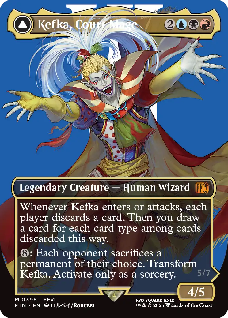 《人造魔導士、ケフカ/Kefka, Court Mage // Kefka, Ruler of Ruin》 [FIN]