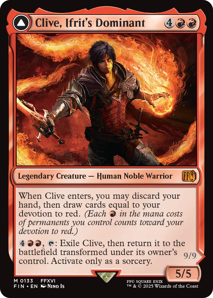 《イフリートのドミナント、クライヴ/Clive, Ifrit's Dominant // Ifrit, Warden of Inferno》 [FIN]
