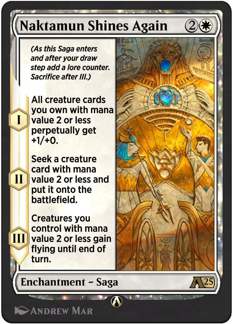 Naktamun Shines Again rebalanced Alchemy card