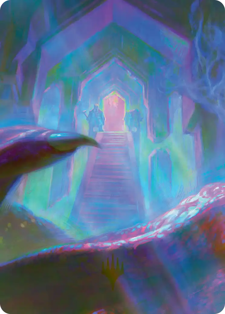 Dragon-Cursed Halls Scene Art Card 8/12 · Art card · not a playable game card