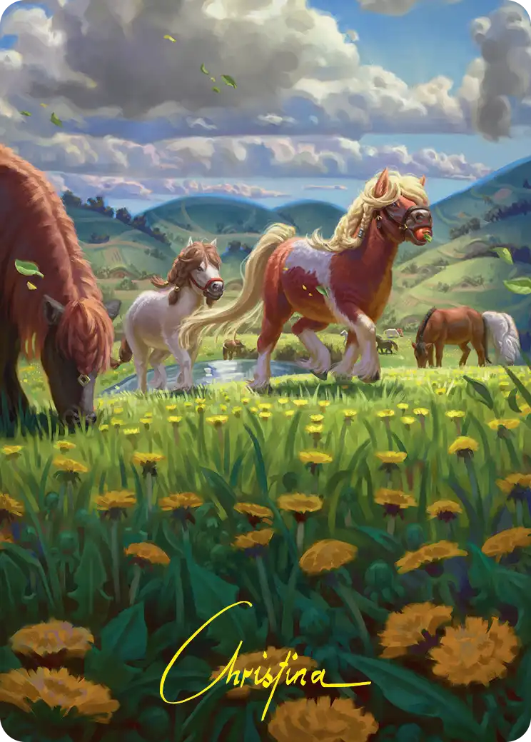 Troop of Ponies Art Card 1/54 · Art card · not a playable game card