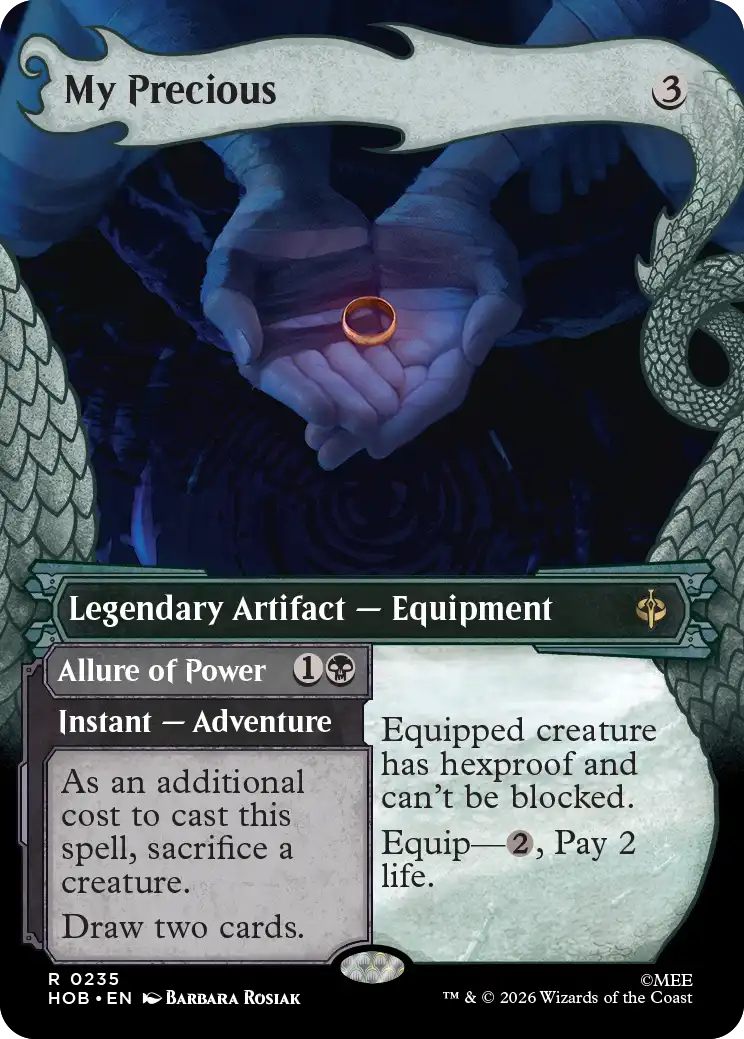 My Precious Dragon Hoard Frame Card Magic The Hobbit Gollum Adventure