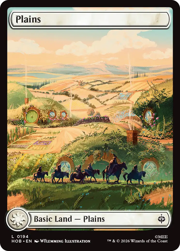 Plains Middle-earth Journey Land Magic The Hobbit tierra básica arte completo