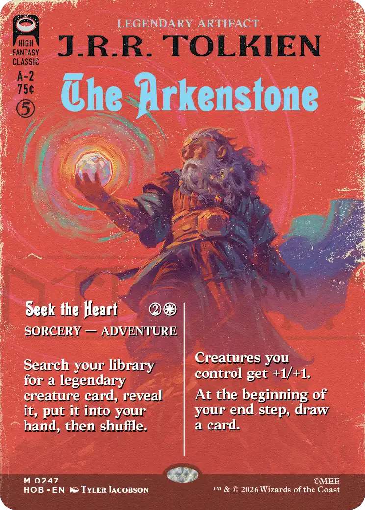 The Arkenstone Book Cover Card Magic The Hobbit portada libro artefacto legendario