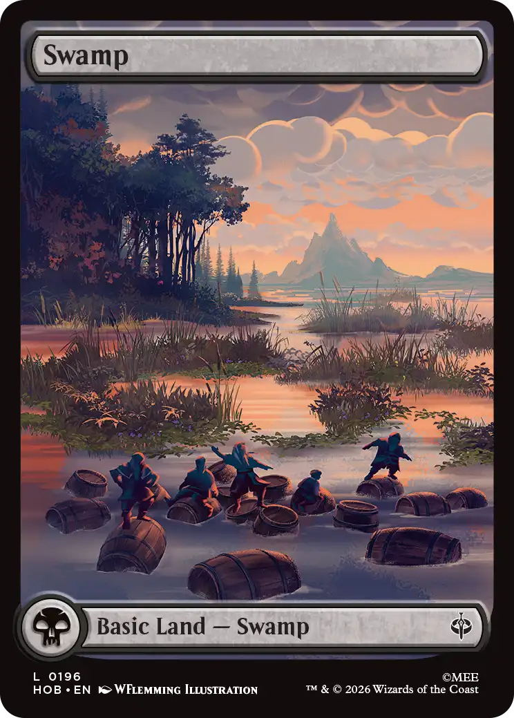 Swamp Middle-earth Journey Land Magic The Hobbit tierra básica arte completo