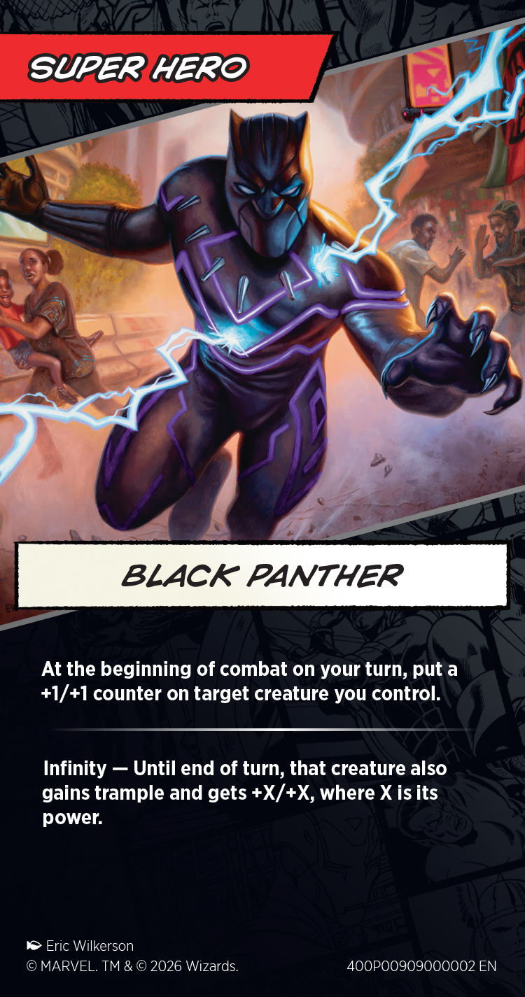 Black Panther Super Hero player card