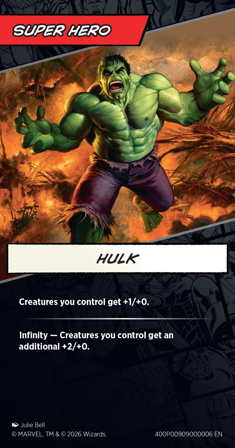 Hulk Super Hero player card