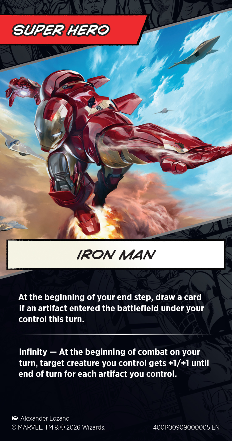 Iron Man Super Hero player card