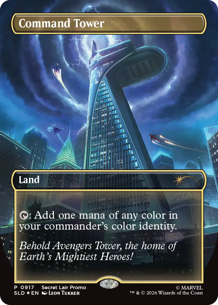 Command Tower foil promotionnelle du Secret Lair A Perfectly Normal Superdrop