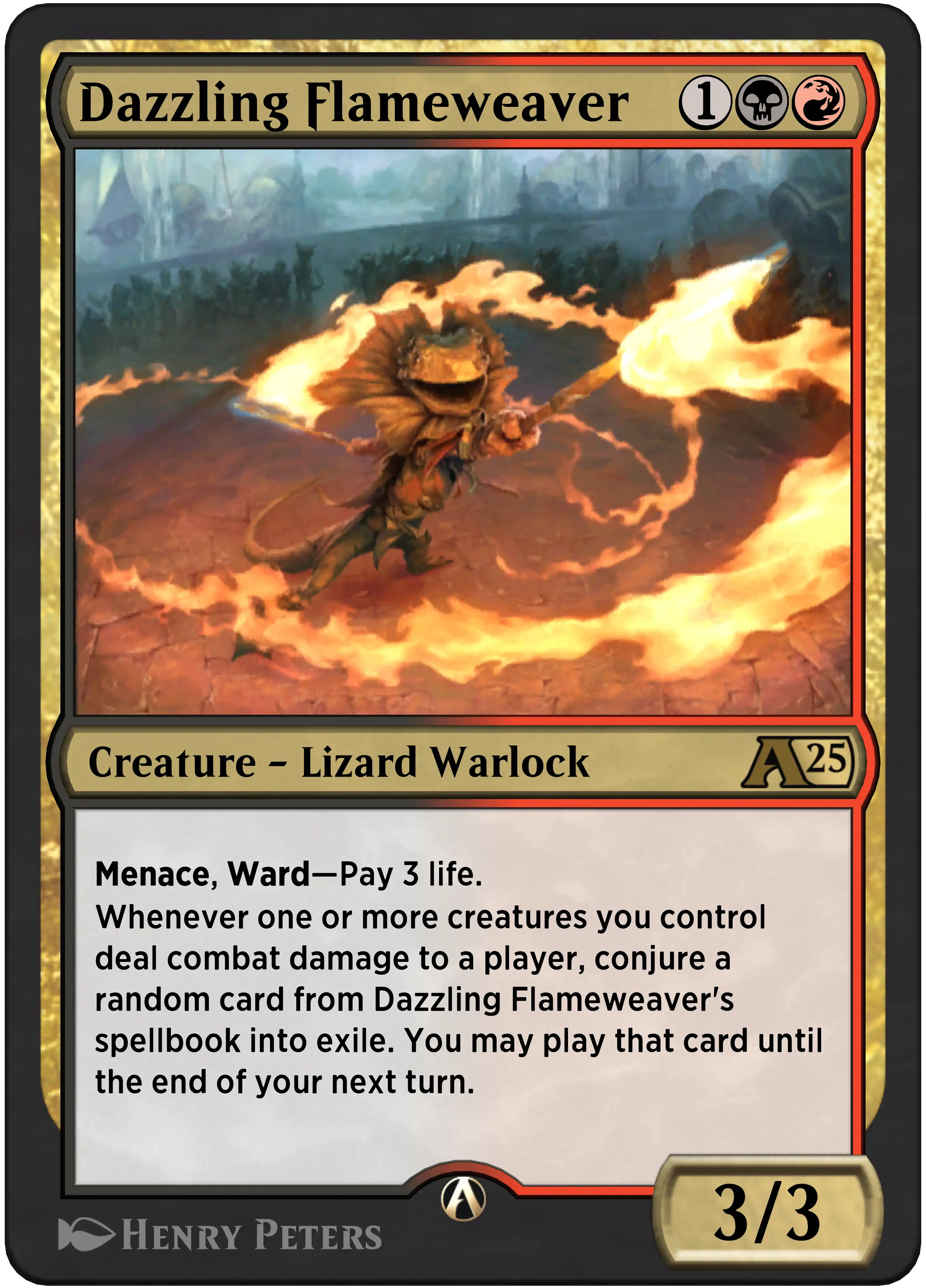 Dazzling Flameweaver rebalanced Alchemy card