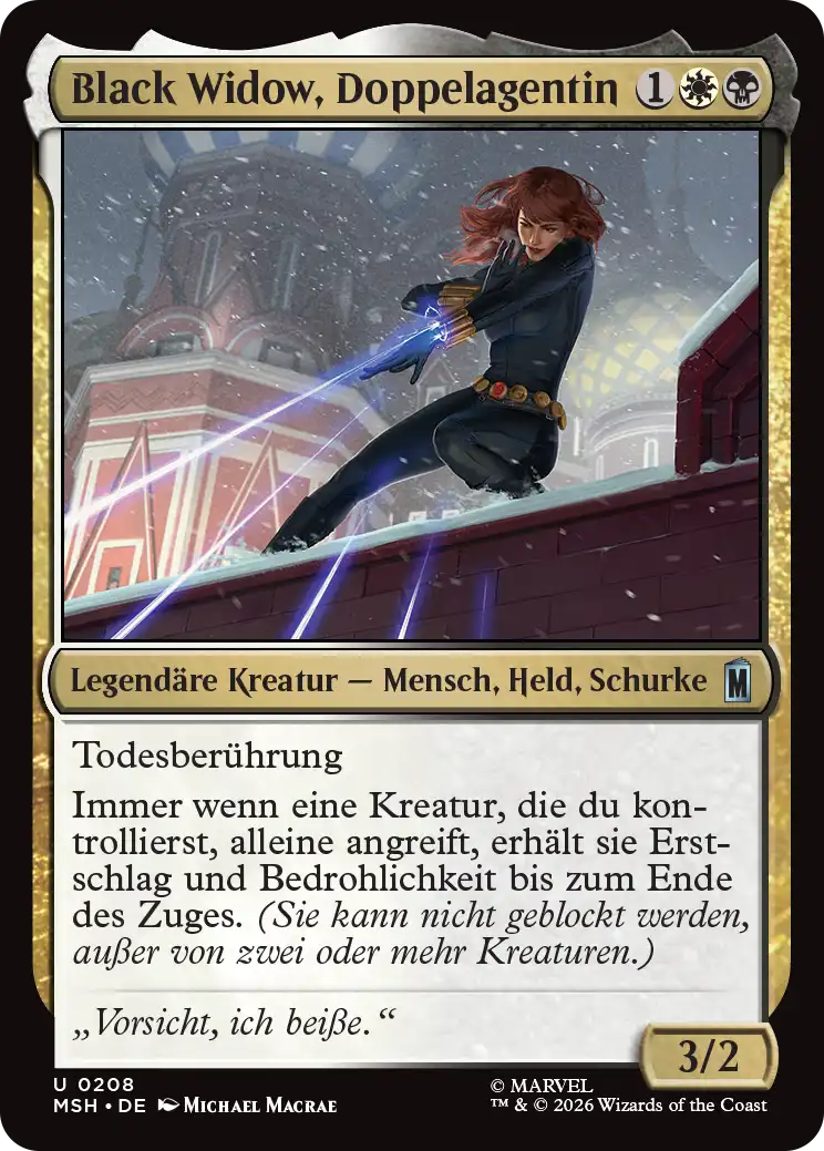 Falcons ausgelöste Fähigkeit enthält folgenden Satzteil: "erzeuge Redwing einen legendären 1/1 blauen Vogel-Späher-Kreaturenspielstein."