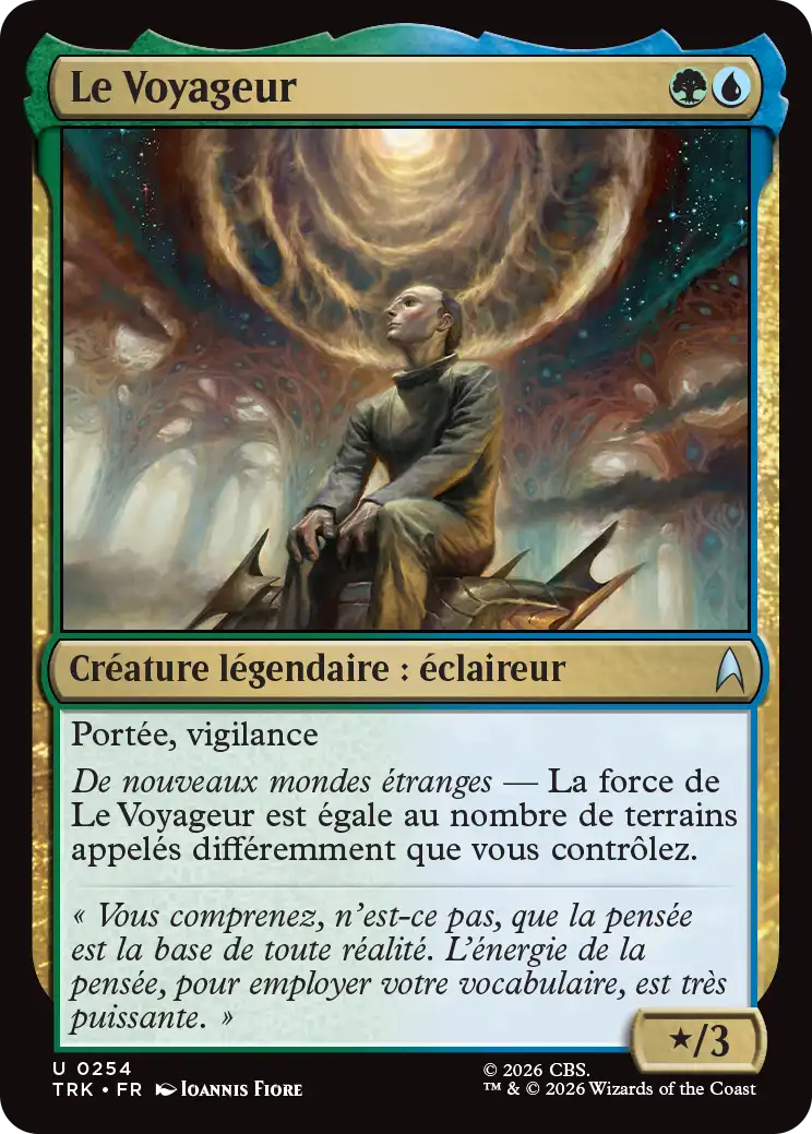 Le Voyageur — carte française officielle Star Trek TRK 254
