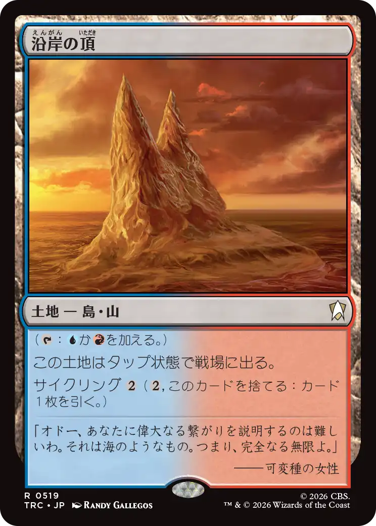 沿岸の頂