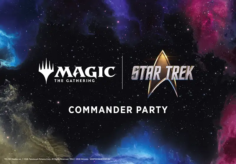 Commander Party play aid back with set logo