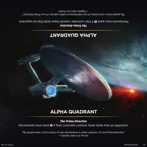 Alpha Quadrant card, front