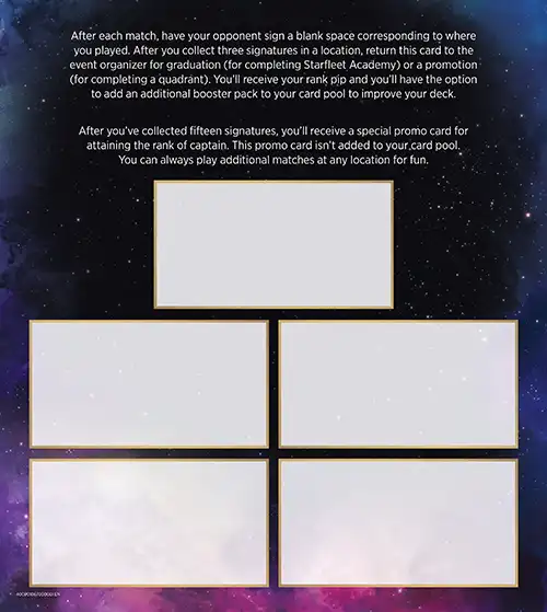Insignia card, back