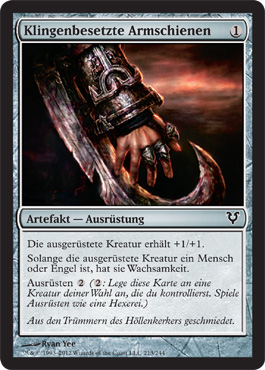 Klingenbesetzte Armschienen